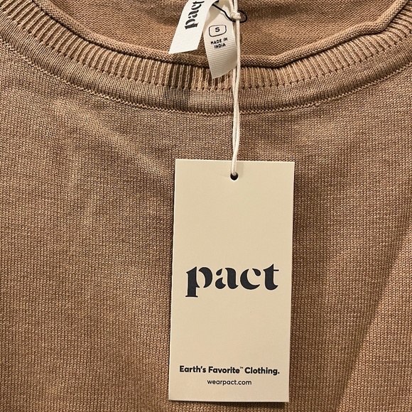 Pact Classic Fine Knit Wide Neck Sweater SM - Picture 3 of 5